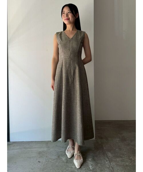 ワンピース moon15 フロントZIPミックスカラーワンピース｜ラグナムーンの通販