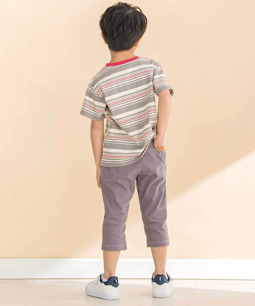 Noeil aime BeBe（ノイユエイムベベ）の「6分丈デニムニットパンツ(80~130cm)（その他パンツ・キッズ・ブルー/グレー/ベージュ・110cm/120cm/130cm）」の9枚目の写真