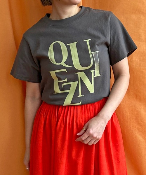 LHELBIE(レルビエ)の「温感プリントTシャツ(Tシャツ/カットソー・レディース・チャコールグレー/オフホワイト/ブラック・M)」の3枚目の写真