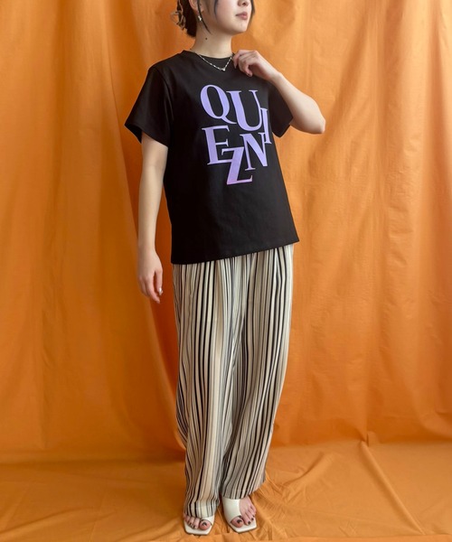 LHELBIE(レルビエ)の「温感プリントTシャツ(Tシャツ/カットソー・レディース・チャコールグレー/オフホワイト/ブラック・M)」の21枚目の写真