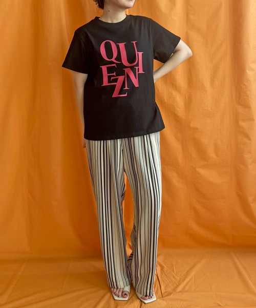LHELBIE(レルビエ)の「温感プリントTシャツ(Tシャツ/カットソー・レディース・チャコールグレー/オフホワイト/ブラック・M)」の20枚目の写真