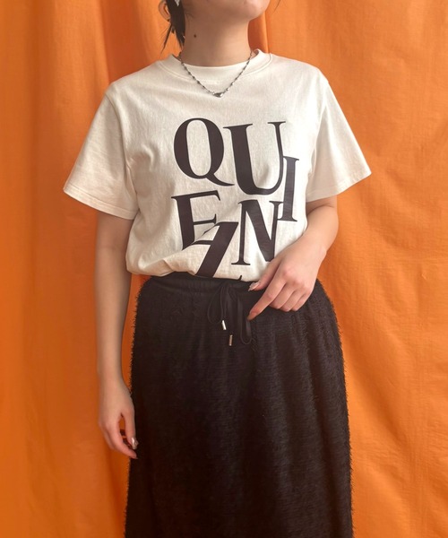LHELBIE(レルビエ)の「温感プリントTシャツ(Tシャツ/カットソー・レディース・チャコールグレー/オフホワイト/ブラック・M)」の10枚目の写真