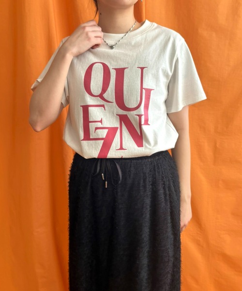LHELBIE(レルビエ)の「温感プリントTシャツ(Tシャツ/カットソー・レディース・チャコールグレー/オフホワイト/ブラック・M)」の11枚目の写真
