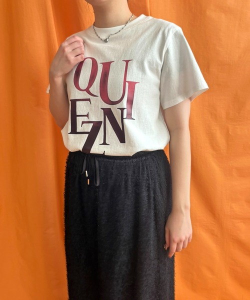 LHELBIE(レルビエ)の「温感プリントTシャツ(Tシャツ/カットソー・レディース・チャコールグレー/オフホワイト/ブラック・M)」の7枚目の写真