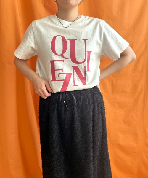 LHELBIE(レルビエ)の「温感プリントTシャツ(Tシャツ/カットソー・レディース・チャコールグレー/オフホワイト/ブラック・M)」の6枚目の写真
