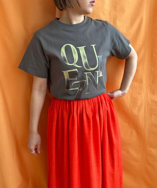 LHELBIE(レルビエ)の「温感プリントTシャツ(Tシャツ/カットソー・レディース・チャコールグレー/オフホワイト/ブラック・M)」の19枚目の写真