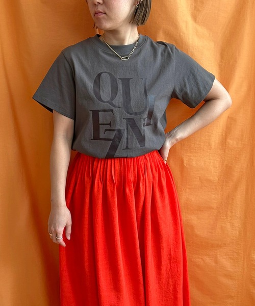 LHELBIE(レルビエ)の「温感プリントTシャツ(Tシャツ/カットソー・レディース・チャコールグレー/オフホワイト/ブラック・M)」の15枚目の写真