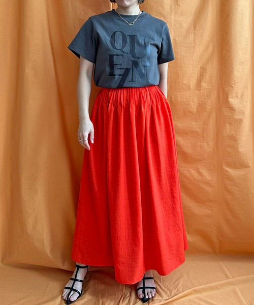 LHELBIE(レルビエ)の「温感プリントTシャツ(Tシャツ/カットソー・レディース・チャコールグレー/オフホワイト/ブラック・M)」の13枚目の写真