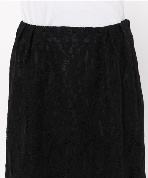 La TOTALITE（ラトータリテ）の「ツイカサイドグログランレーススカート◆（スカート・レディース・ブラック/カーキ/ブラウン・38/36）」の7枚目の写真