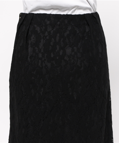 La TOTALITE（ラトータリテ）の「ツイカサイドグログランレーススカート◆（スカート・レディース・ブラック/カーキ/ブラウン・38/36）」の8枚目の写真