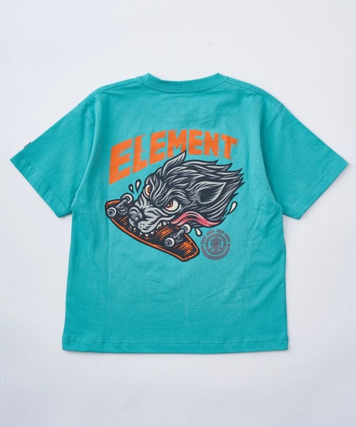 ELEMENT(エレメント)の「ELEMENT キッズ TIMBER WOLF SS YOUTH Tシャツ 【2025年春夏モデル】/エレメントキッズTIMBERコラボバックプリント半袖Tシャツ(Tシャツ/カットソー・キッズ・グリーン系その他/ブラック/ブラック×レッド・LARGE/MEDIUM/SMALL/X-LARGE)」の1枚目の写真