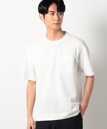 ラッセル鹿の子オーバーネックリブTシャツ