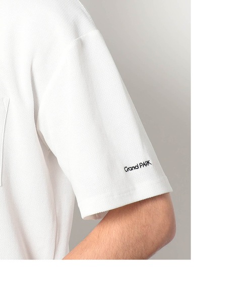 Grand PARK(グランドパーク)の「ラッセル鹿の子オーバーネックリブTシャツ(Tシャツ/カットソー・メンズ・ブラック/ネイビー/ホワイト・X-LARGE/MEDIUM/LARGE)」の8枚目の写真