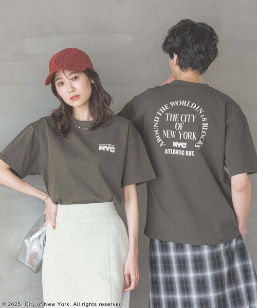GLOBAL WORK（グローバルワーク）の「NYC＊プリントT半袖/329191（Tシャツ/カットソー・レディース・オフホワイト/チャコールグレー・MEDIUM/X-LARGE）」の2枚目の写真
