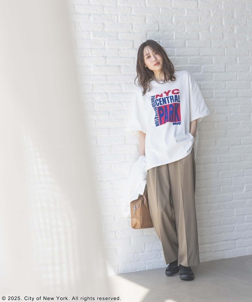 GLOBAL WORK（グローバルワーク）の「NYC＊プリントT半袖/329191（Tシャツ/カットソー・レディース・オフホワイト/チャコールグレー・MEDIUM/X-LARGE）」の14枚目の写真