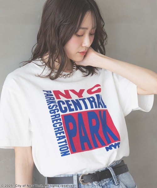 GLOBAL WORK（グローバルワーク）の「NYC＊プリントT半袖/329191（Tシャツ/カットソー・レディース・オフホワイト/チャコールグレー・MEDIUM/X-LARGE）」の5枚目の写真