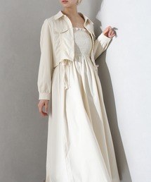 シャーリングジャケットｘキャミワンピース