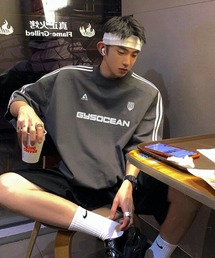 CERCA | 【NOWLE】ライン柄 スポーティー ビッグ ゲームシャツ/サッカーシャツ(Tシャツ/カットソー)