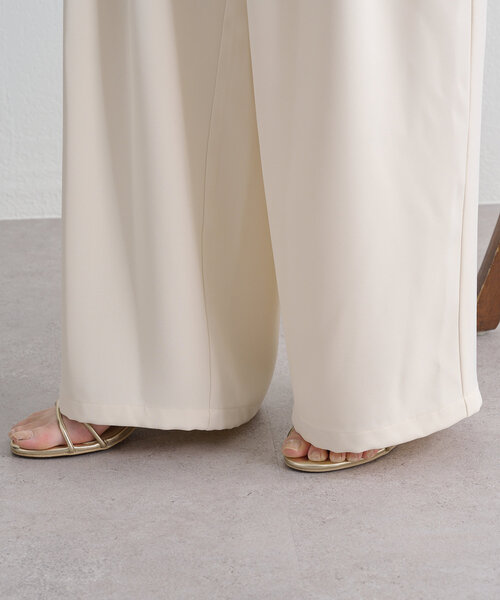 Omekashi（オメカシ）の「タックワイドスラックス（スラックス・レディース・オフホワイト/グレー/ブラック/チャコールグレー・38/36/PS）」の18枚目の写真