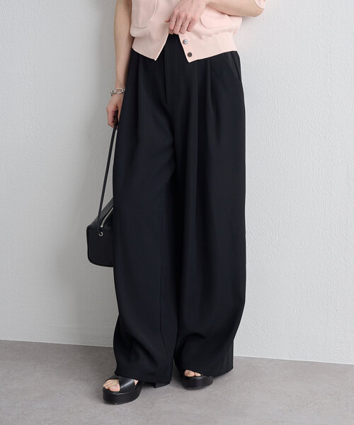 Omekashi（オメカシ）の「タックワイドスラックス（スラックス・レディース・オフホワイト/グレー/ブラック/チャコールグレー・38/36/PS）」の20枚目の写真