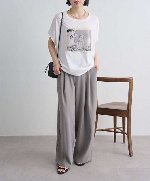 セール】タックワイドスラックス（スラックス）｜Omekashi