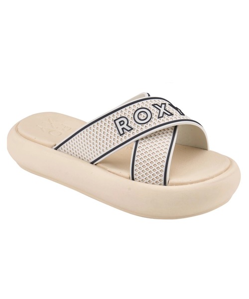 ROXY(ロキシー)の「RAD WEEKEND PUNCHING/ロキシークロスストラップスライドサンダル(サンダル・レディース・ブラック/ベージュ・LARGE/MEDIUM/SMALL)」の1枚目の写真