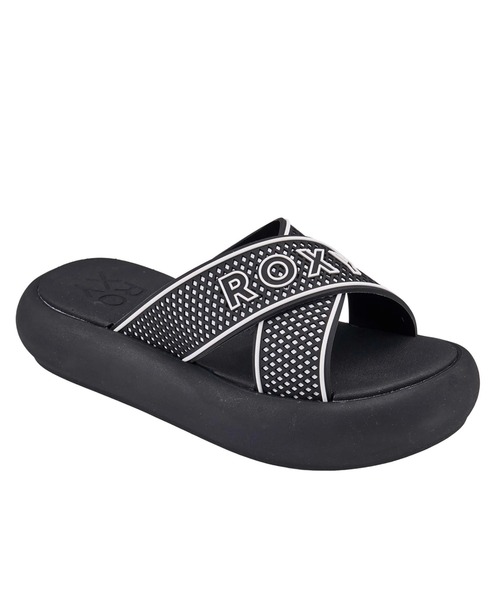 ROXY(ロキシー)の「RAD WEEKEND PUNCHING/ロキシークロスストラップスライドサンダル(サンダル・レディース・ブラック/ベージュ・LARGE/MEDIUM/SMALL)」の2枚目の写真