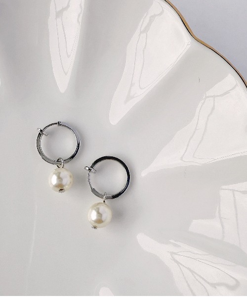 人気【ミッソマ】メルト パール ミニダブル フープ イヤリング mini hoop earring – Chérie