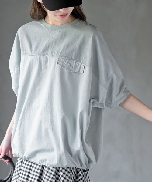 rps（アールピーエス）の「ピグメント天竺ドルマンドロストプルオーバー（その他トップス・レディース・グリーン/パープル/ブラック・フリー）」の3枚目の写真