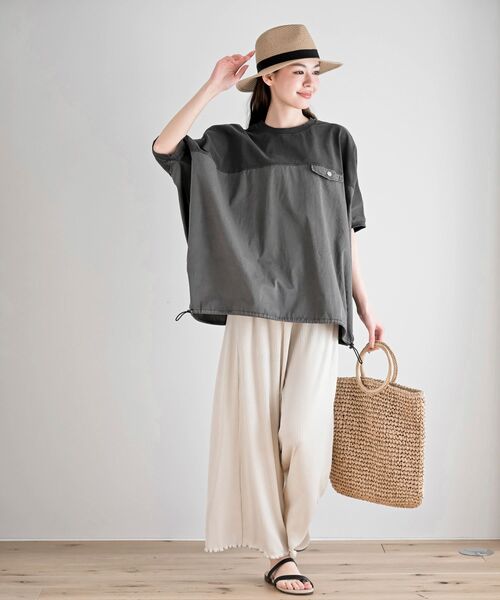 rps（アールピーエス）の「ピグメント天竺ドルマンドロストプルオーバー（その他トップス・レディース・グリーン/パープル/ブラック・フリー）」の4枚目の写真