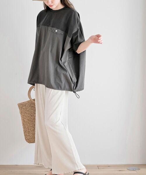 rps（アールピーエス）の「ピグメント天竺ドルマンドロストプルオーバー（その他トップス・レディース・グリーン/パープル/ブラック・フリー）」の7枚目の写真