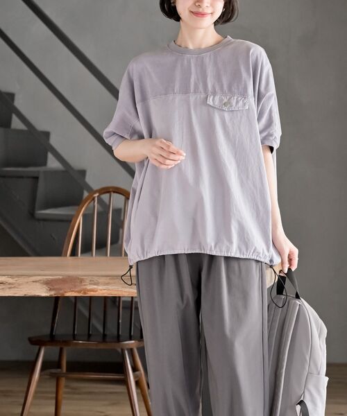 rps（アールピーエス）の「ピグメント天竺ドルマンドロストプルオーバー（その他トップス・レディース・グリーン/パープル/ブラック・フリー）」の21枚目の写真