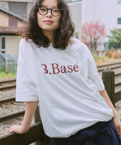 BROKEN BASE（ブロークンベース）の「B.BASE Tシャツ　ボーダーアソート（Tシャツ/カットソー・メンズ・ピンク系/グリーン系/ブラック系/ネイビー/オフホワイト/グレー系/アイボリー/レッド系・SMALL/MEDIUM/LARGE）」の2枚目の写真