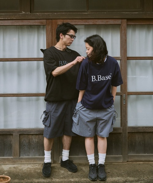 BROKEN BASE（ブロークンベース）の「B.BASE Tシャツ　ボーダーアソート（Tシャツ/カットソー・メンズ・ピンク系/グリーン系/ブラック系/ネイビー/オフホワイト/グレー系/アイボリー/レッド系・SMALL/MEDIUM/LARGE）」の11枚目の写真