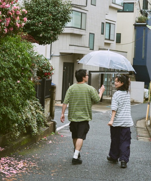 BROKEN BASE（ブロークンベース）の「B.BASE Tシャツ　ボーダーアソート（Tシャツ/カットソー・メンズ・ピンク系/グリーン系/ブラック系/ネイビー/オフホワイト/グレー系/アイボリー/レッド系・SMALL/MEDIUM/LARGE）」の16枚目の写真