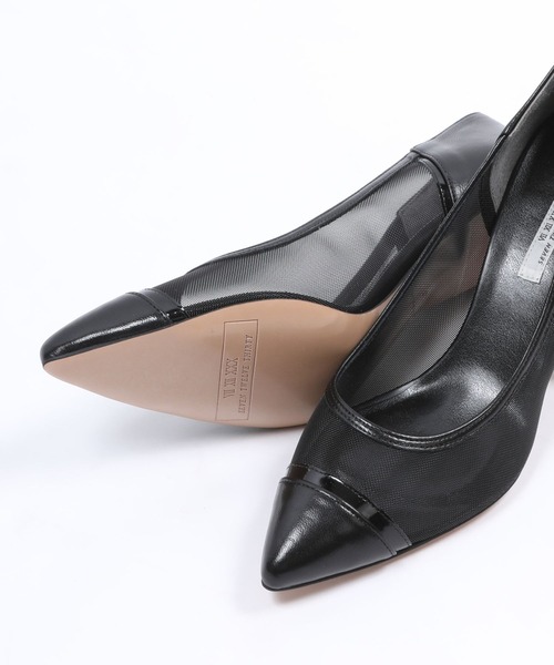 SEVEN TWELVE THIRTY(セヴントゥエルヴサーティー)の「LovelyWalkプラス チュールコンビパンプス(パンプス・レディース・ベージュ系その他/マルチ/ブラック/パイソン・22cm/22.5cm/23cm/23.5cm/24cm/24.5cm)」の8枚目の写真