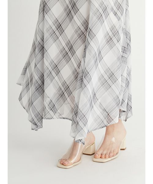 CELFORD(セルフォード)の「シアーチェックナロースカート(スカート・レディース・ダークネイビー/ホワイト/ベージュ・38/36)」の14枚目の写真