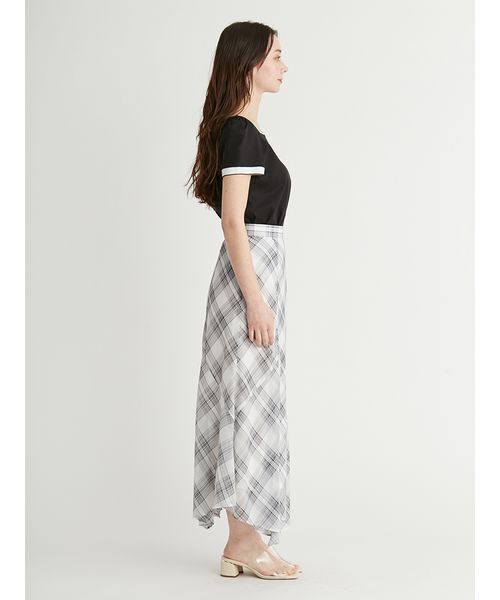 CELFORD(セルフォード)の「シアーチェックナロースカート(スカート・レディース・ダークネイビー/ホワイト/ベージュ・38/36)」の11枚目の写真