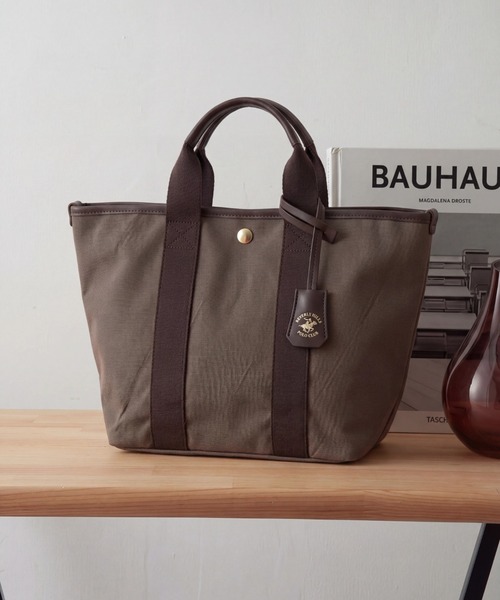 BEVERLY HILLS POLO CLUB(ビバリーヒルズポロクラブ)の「【BEVERLY HILLS POLO CLUB】《別注》キャンバストートバッグ BH9014(トートバッグ・レディース・ブラック/ベージュ/ホワイト/グレイッシュベージュ/ブラウン・FREE)」の3枚目の写真