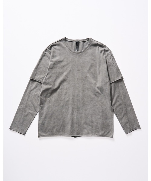 wjk(ダヴルジェイケイ)の「layered cut-off L/S(Tシャツ/カットソー・メンズ・ブラック/ライトグレー/ホワイト・X-LARGE/LARGE/MEDIUM/SMALL)」の20枚目の写真