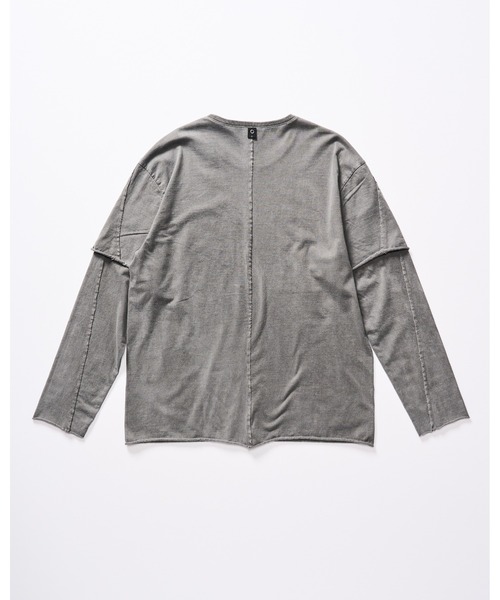 wjk(ダヴルジェイケイ)の「layered cut-off L/S(Tシャツ/カットソー・メンズ・ブラック/ライトグレー/ホワイト・X-LARGE/LARGE/MEDIUM/SMALL)」の21枚目の写真