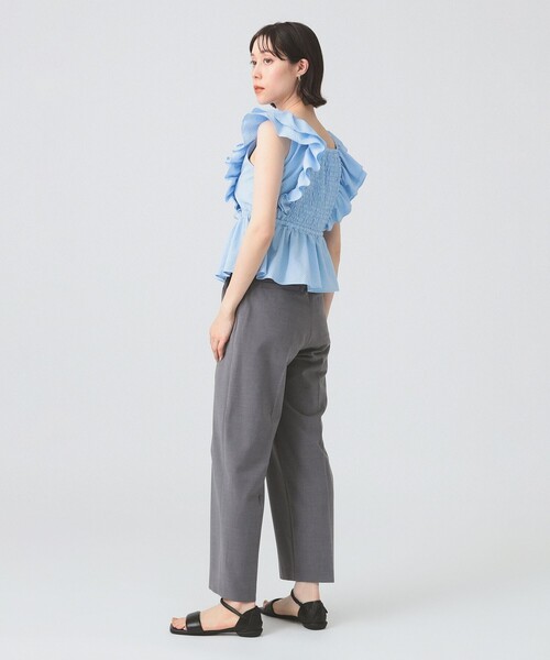 Ray BEAMS（レイビームス）の「シャーリング ヨーク ラッフル スリーブ ブラウス（シャツ/ブラウス・レディース・ブラック/サックスブルー/ホワイト・ONE SIZE）」の15枚目の写真