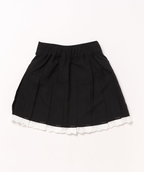 PINKHUNT（ピンクハント）の「PINKHUNT ピンクハント 裾レースプリーツ スカート 0603K（スカート・キッズ・アッシュグレー/ブラック・130cm/140cm/120cm/150cm/160cm）」の3枚目の写真
