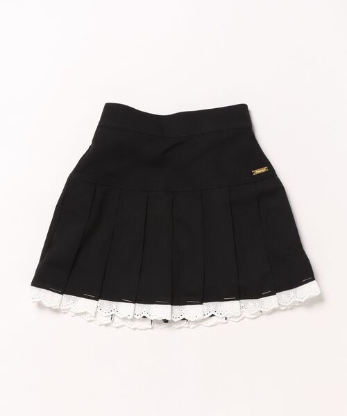 PINKHUNT（ピンクハント）の「PINKHUNT ピンクハント 裾レースプリーツ スカート 0603K（スカート・キッズ・アッシュグレー/ブラック・130cm/140cm/120cm/150cm/160cm）」の5枚目の写真