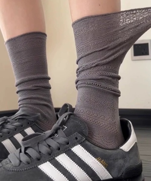 SHEPP（シープ）の「【1P】ロングレースソックス（ソックス/靴下・レディース・ホワイト/アイボリー/ブラック・F）」の7枚目の写真