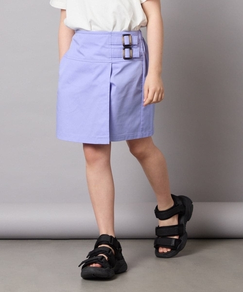 a.v.v（アーヴェヴェ）の「【接触冷感/ジメジメ対策】[140-150]サイドベルトキュロット（その他パンツ・キッズ・ブルー/ライラック/ブラック・150/140）」の15枚目の写真