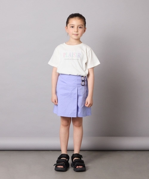 a.v.v（アーヴェヴェ）の「【接触冷感/ジメジメ対策】[140-150]サイドベルトキュロット（その他パンツ・キッズ・ブルー/ライラック/ブラック・150/140）」の16枚目の写真