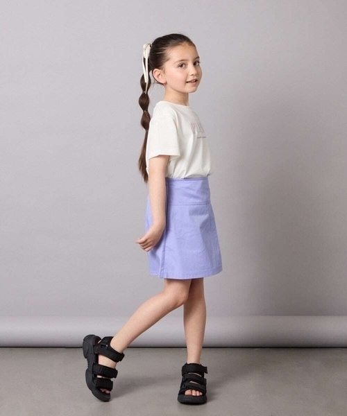 a.v.v（アーヴェヴェ）の「【接触冷感/ジメジメ対策】[140-150]サイドベルトキュロット（その他パンツ・キッズ・ブルー/ライラック/ブラック・150/140）」の18枚目の写真