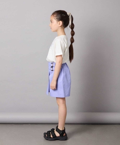 a.v.v（アーヴェヴェ）の「【接触冷感/ジメジメ対策】[140-150]サイドベルトキュロット（その他パンツ・キッズ・ブルー/ライラック/ブラック・150/140）」の20枚目の写真