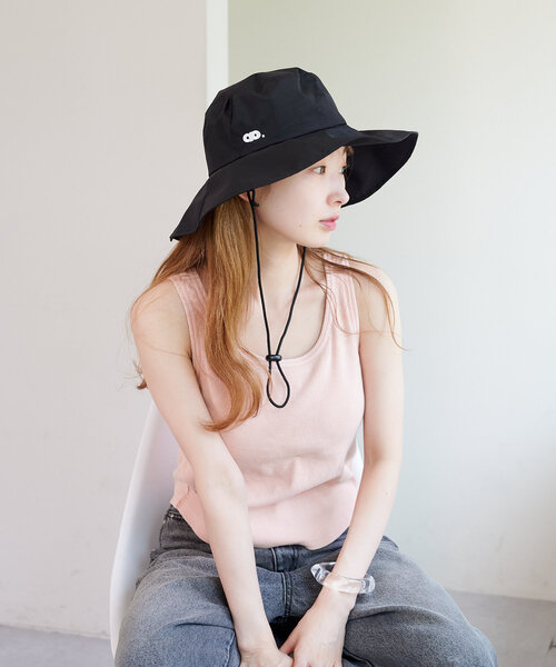 Kastane（カスタネ）の「ナイロンサファリハット（キャップ・レディース・ブラック/グレー・FREE）」の3枚目の写真